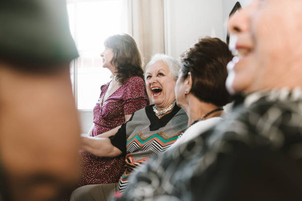 istock fun with old friends at home 1136043567