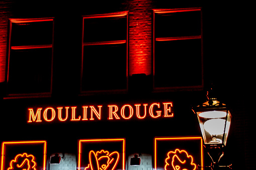 The Moulin Rouge located in the red light district of Amsterdam, The Netherlands. February 2019