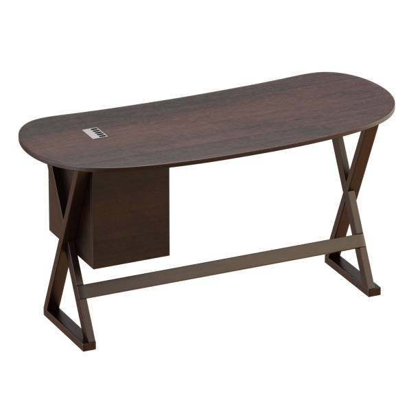 istock Wooden brown table on white background 3d 1136044402