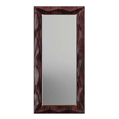 Rectangular mirror on a white background 3d rendering