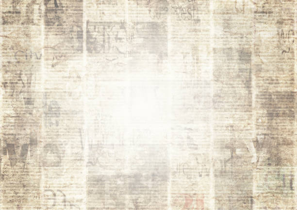 istock Newspaper with old grunge vintage unreadable paper texture background 1136048130