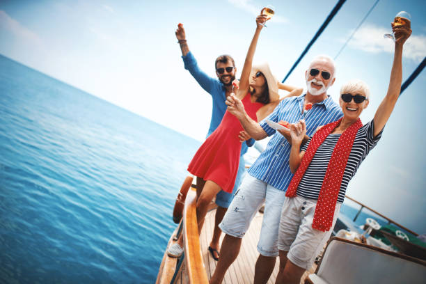 istock Family on a sailing cruise. 1136049064