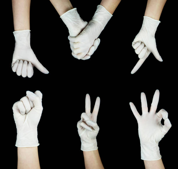 istock hand with white Glove on black 1136055601