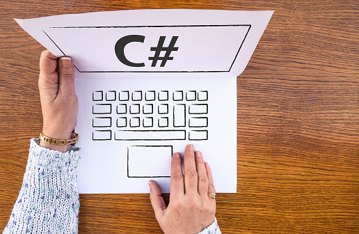 C Sharp Programing Language Stock Photo - Download Image Now - Adult ...