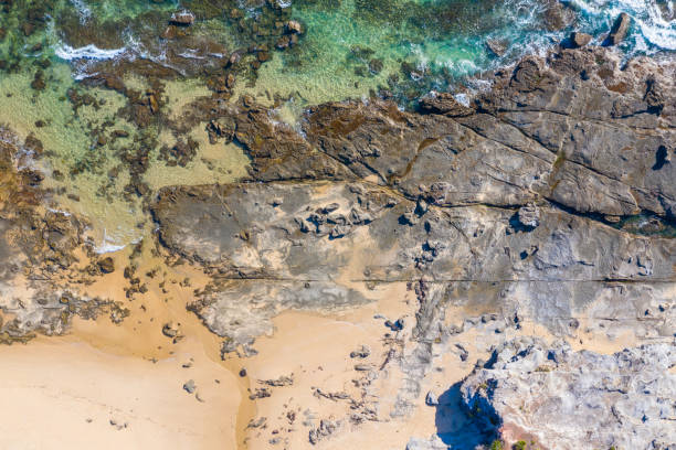 Dudley Beach - Newcastle Australia abstract aerial view