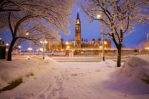 Parliament Building after Blizzard, Ottawa