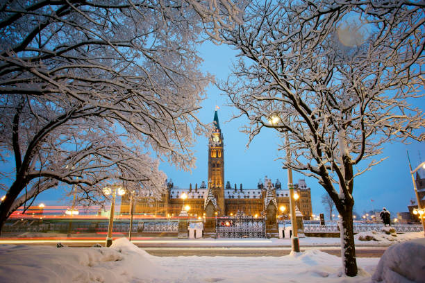 istock Parliament Building after Blizzard, Ottawa 1136062628
