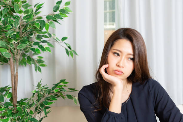 beautiful thoughtful woman