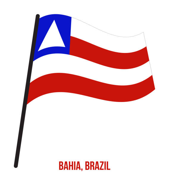 istock Bahia Flag Waving Vector Illustration on White Background. States Flag of Brazil 1136072208