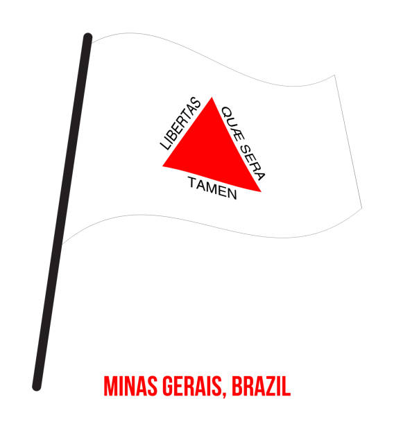 istock Minas Gerais Flag Waving Vector Illustration on White Background. States Flag of Brazil 1136072257