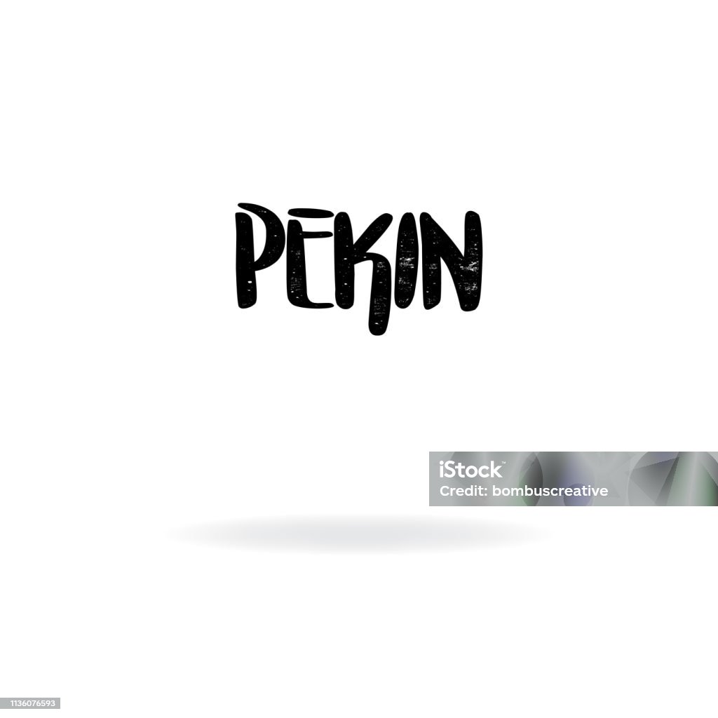 Pekin Lettering Design Abstract stock vector