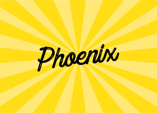 Phoenix Lettering Design Phoenix Lettering Design phoenix arizona sun stock illustrations