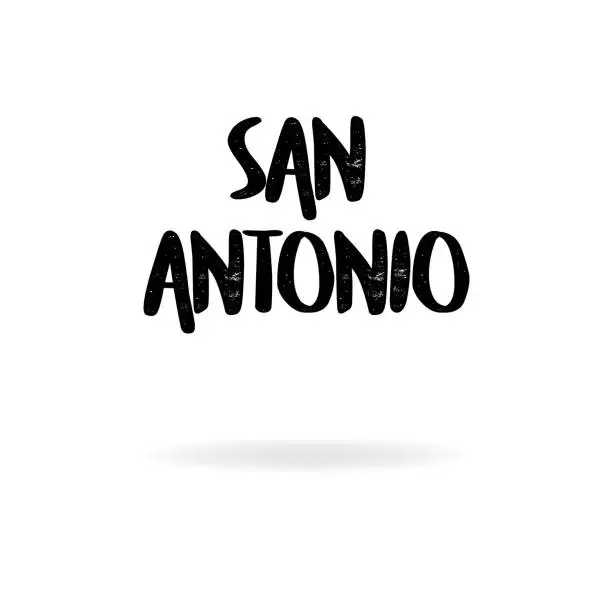 Vector illustration of San Antonio Lettering Design