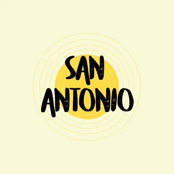 Vector illustration of San Antonio Lettering Design