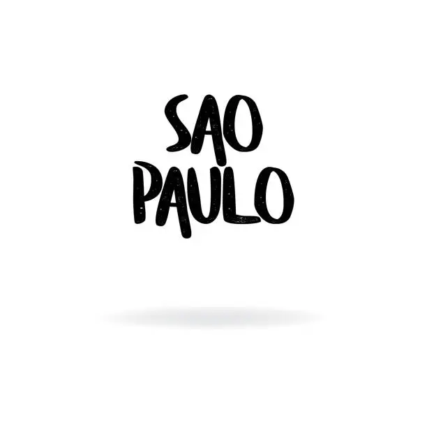 Vector illustration of Sao Paulo Lettering Design