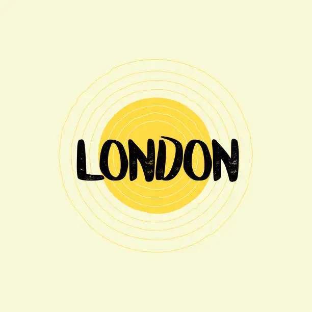 Vector illustration of London Lettering Design