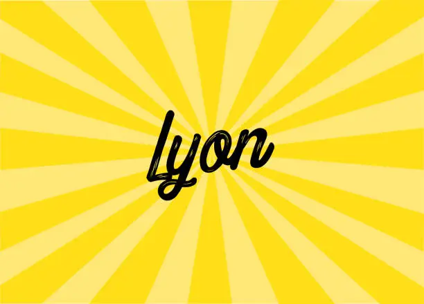 Vector illustration of Lyon Lettering Design