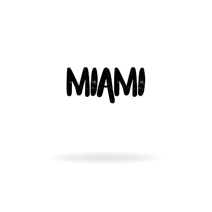Miami Lettering Transparent Miami Lettering Design Stock Illustration - Download Image Now ...