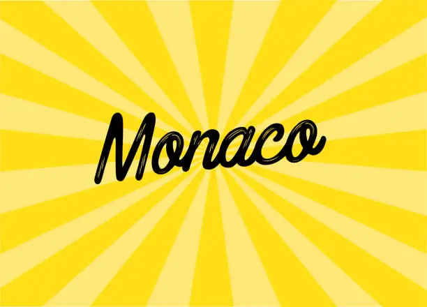 Vector illustration of Monaco Lettering Design