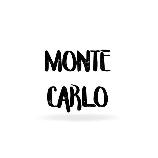 Vector illustration of Monte Carlo Lettering Design
