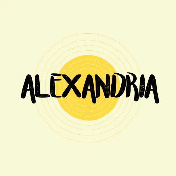 Vector illustration of Alexandria Lettering Design