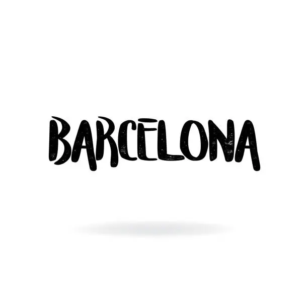 Vector illustration of Barcelona Lettering Design