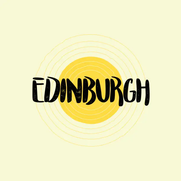 Vector illustration of Edinburgh Lettering Design