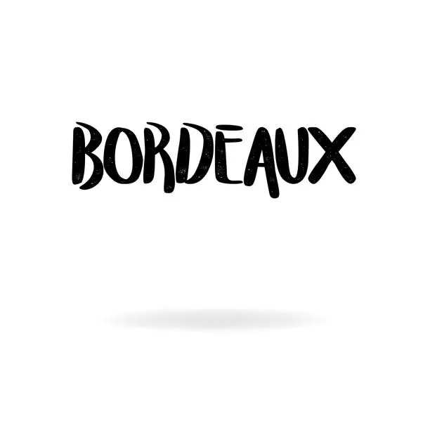 Vector illustration of Bordeaux Lettering Design