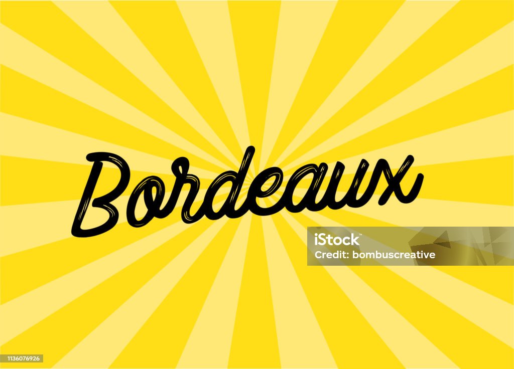 Bordeaux Lettering Design Abstract stock illustration