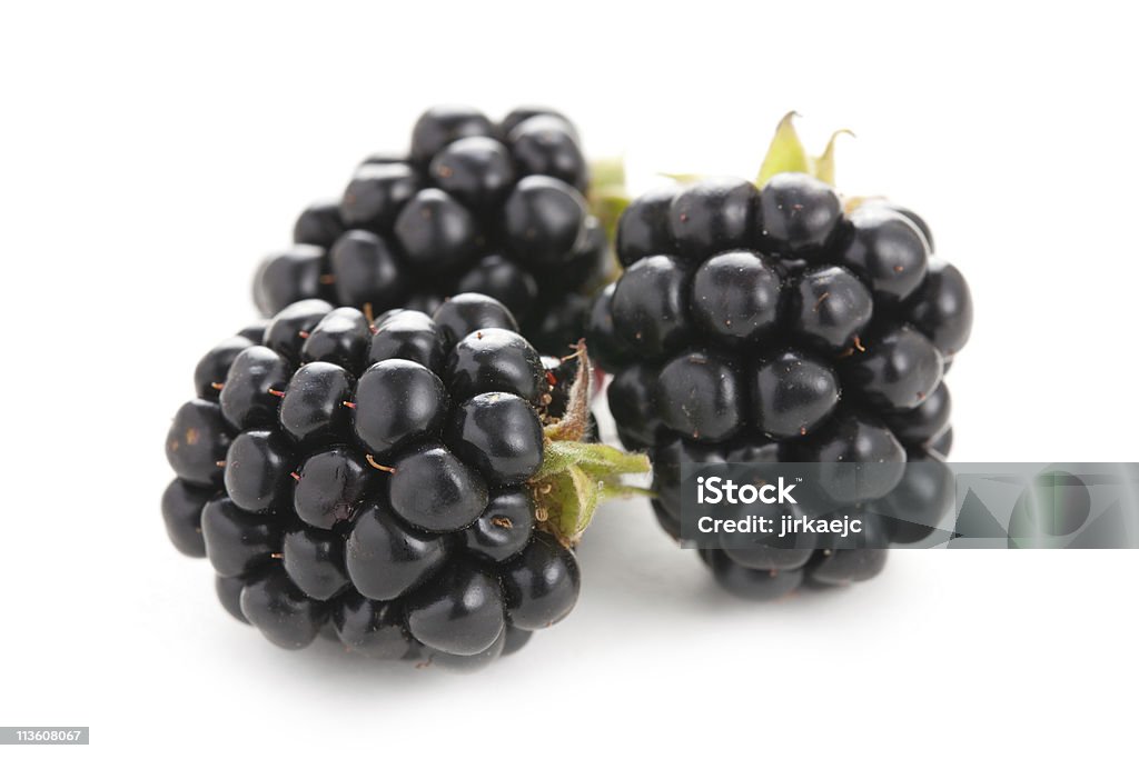 blackberries on white background  Berry Fruit Stock Photo