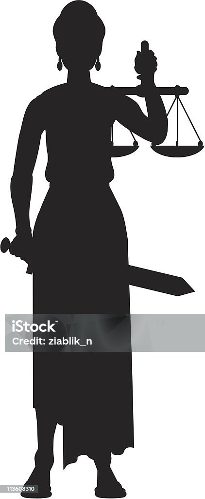 themis silhouette Femida - clipart vectoriel de Adulte libre de droits