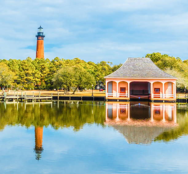 istock Curriituck Beach Lighthouse In Outer Banks 1136094641