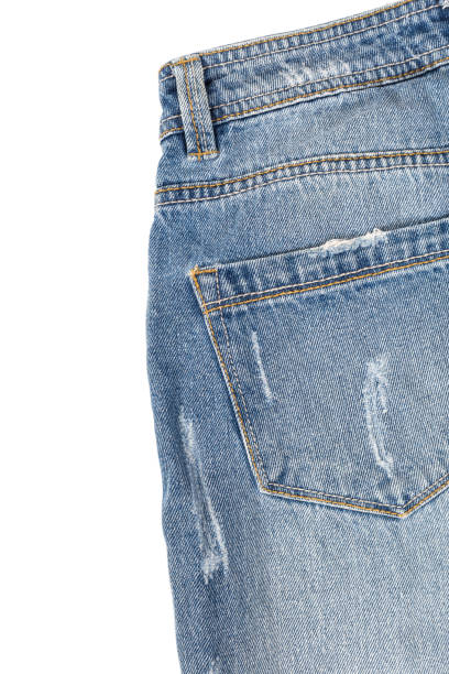 istock Back of Jeans. pocket texture. isolated 1136097603