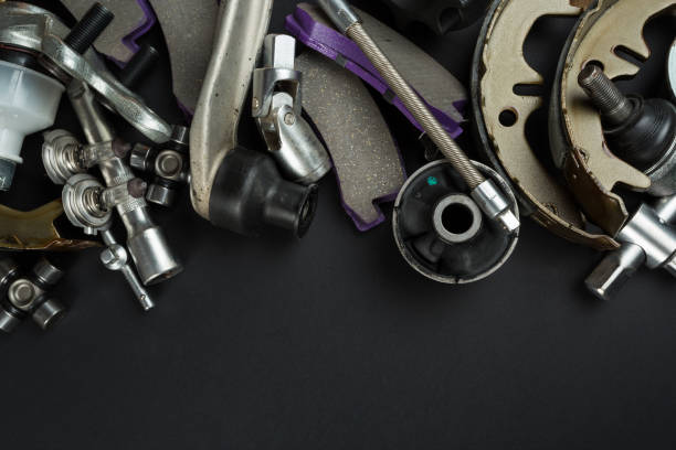 istock Various Car parts on dark background 1136097666