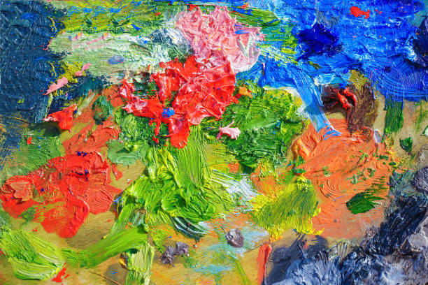 istock Abstract palette.Oil.Background. 1136101615
