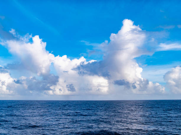 istock The oceanfront and the blue sky from the cruise ship 1136119256