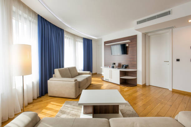 istock Interior of a modern hotel apartment 1136130558