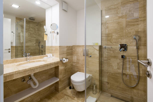 istock Interior of a hotel bathroom 1136131754