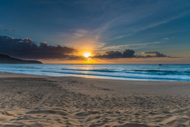 istock Bright and Blue Sunrise Seascape 1136132132