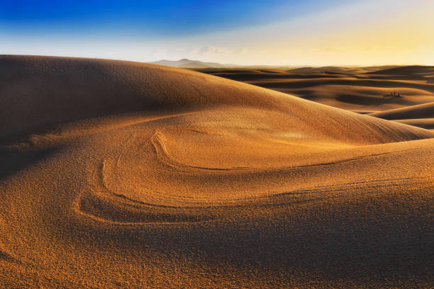 dunes cercles ciel matin - port stephens new south wales australia coastline photos et images de collection