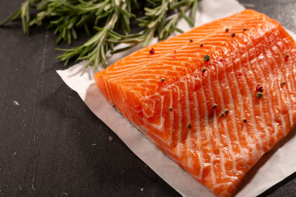 istock Raw fish fillet close-up 1136135271