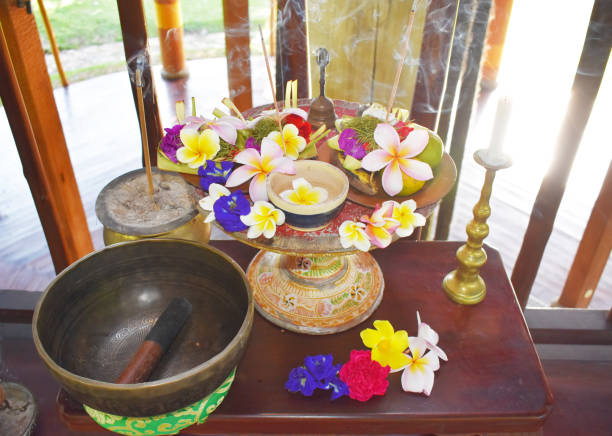 istock flower offering  Bali Hindu 1136137002