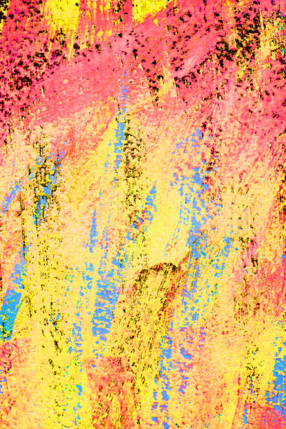 istock Abstract art background hand drawn acrylic painting. 1136141560
