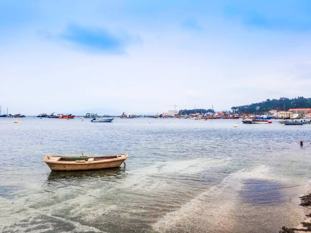 istock Anchored fishing boats 1136141685