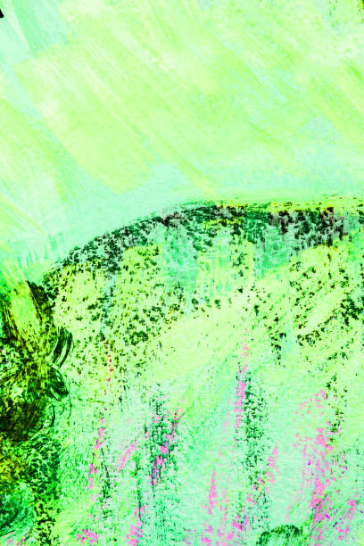 istock Abstract art background hand drawn acrylic painting. 1136141698