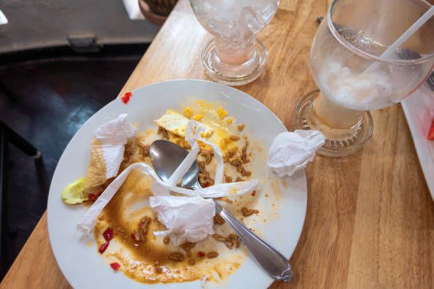 istock Leftover food on place after partying 1136142480