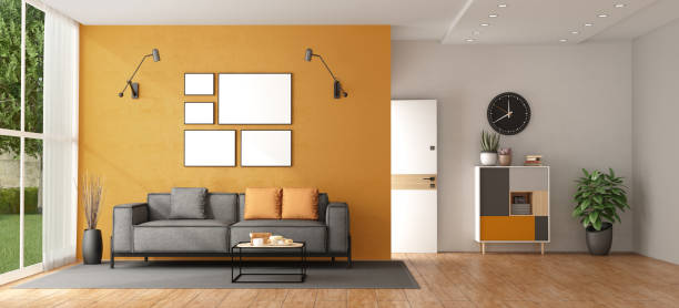istock Living room of a modern villa 1136142781