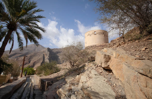 istock Ancient traditional Oman hillside fort 1136147261