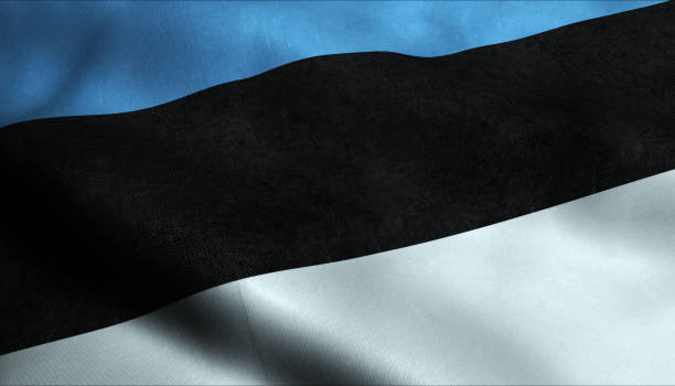 istock Estonia Waving Flag in 3D 1136156838