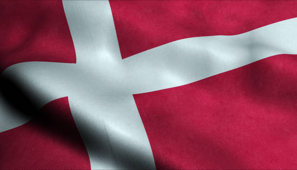 istock Denmark Waving Flag in 3D 1136156874